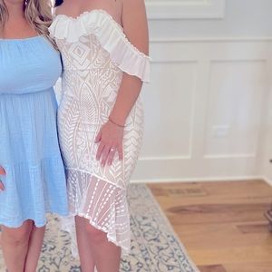 Hello Molly White Midi Dress.